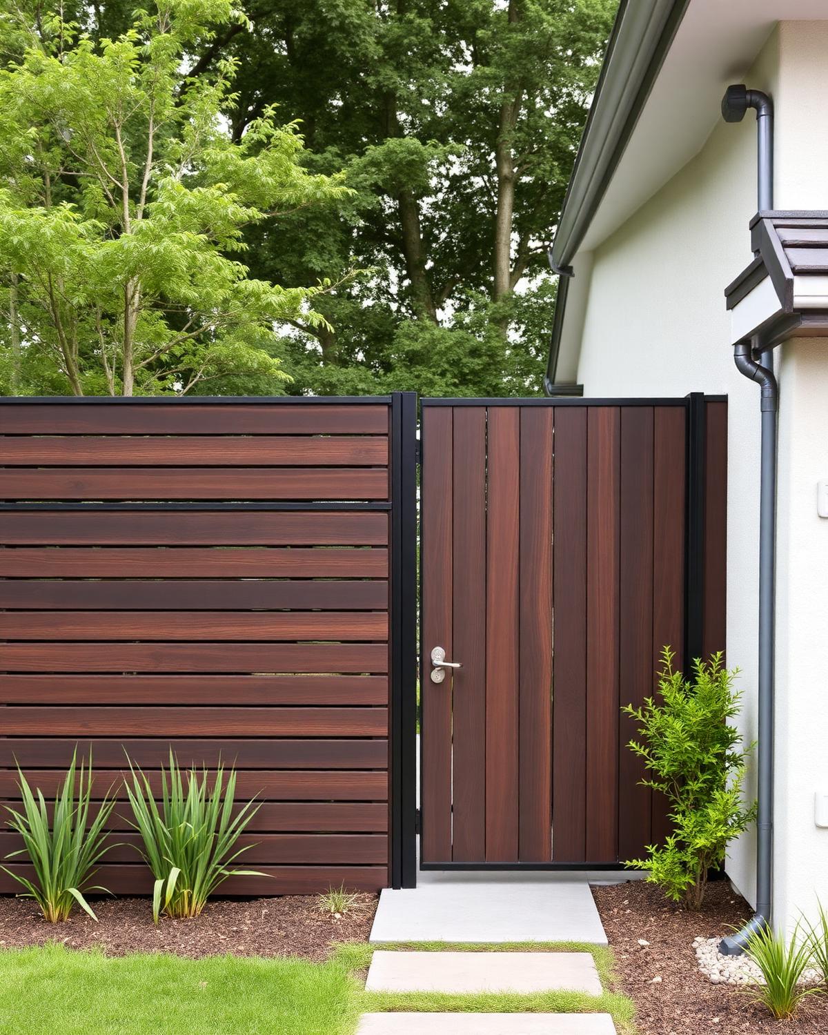 Cedar wood privacy fence installed in a Stockton backyard