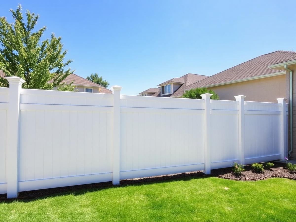 Vinyl semi-privacy fence with lattice top
